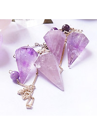 Con Lắc Cảm Xạ Thạch Anh Tím Amethyst Thiên Nhiên