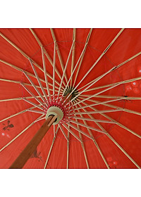 Dù cán gỗ Nhật Bản - Màu đỏ
