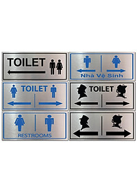 Bảng chỉ dẫn toilet, WC, nhà vệ sinh, NAM NỮ KT:14x32cm