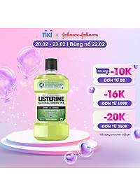 Nước súc miệng ngừa sâu răng vị trà xanh không cay Listerine Natural Green Tea 500ml – 100953223