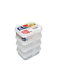 Combo 2 sản phẩm set 03 hộp chia thức ăn 200ml-180ml, thiết kế tinh tế, đẹp mắt, khả năng giữ kín hơi vượt trội - nội địa Nhật Bản 