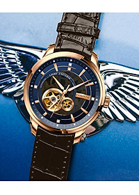 Đồng hồ nam Lobinni L5013-1 Chính hãng ,Kính sapphire nguyên khối ,chống xước,chống nước 50m,mặt xanh vỏ vàng hồng dây da nâu xịn, thép không gỉ 316L,Đồng hồ cơ (Automatic) bảo hành 24 tháng, hàng mới 100%,thiết kế lộ cơ trẻ trung và sang trọng