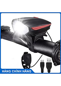 Đèn Pha Xe Đạp Có Còi/Kèn - Pin Mạnh 1200mAh - Sáng Tới 5 Giờ Liên Tục - 3 Chế Độ Sáng - Còi To - Chống Nước - Màu Đỏ - Chính hãng DoDoDios