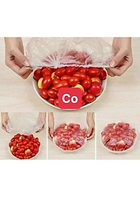 Màng bọc thực phẩm set 100 chiếc co giãn siêu dai có chun hình túi gấu