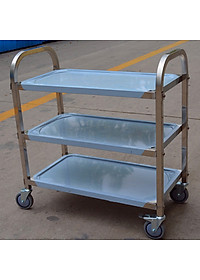 Xe đẩy inox ba tầng nhà hàng AF08165