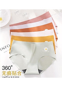 Quần lót nữ su đúc thun lạnh cao cấp, quần lót không đường may hoa cúc Hot trend xuất Nhật