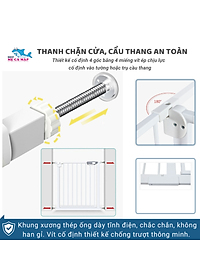 Chặn Cửa Chặn Cầu thang an toàn, chắn cửa dày nặng, thanh chặn cửa cao 79cm bảo vệ bé an toàn