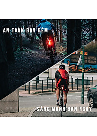 Đèn đuôi xe đạp xanh đỏ cảnh sát COB 120lumens chống nước IPX4 sạc điện FGY306 Mai Lee