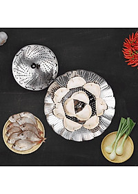 Vỉ hấp inox, Vỉ hấp xòe, Vỉ hấp gấp gọn đa năng lớn