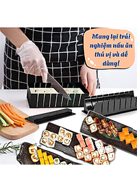 Bộ Dụng Cụ Làm Sushi 11 Món – Kèm Dao, Dễ Dùng Tại Nhà-•  Bộ Dụng Cụ Làm Sushi 11 Món – Kèm Dao, Dễ Dùng Tại Nhà