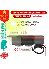 Bộ Đèn Xe Đạp dododios Và Còi Năng Lượng Mặt Trời USB Có Thể Sạc Lại 4 Chế Độ Đèn Pha Xe Đạp - Hàng Chính Hãng dododios