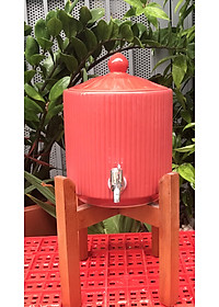 Bình nước sứ Bát Tràng dáng trụ dung tích 4 lít