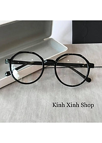 Kính Giả Cận, Gọng Kính Giả Cận Nam Nữ Mắt Tròn Gọng Nhựa Dẻo Không Độ Chống Tia Bức Xạ Uv, Chống Ánh Sáng Xanh