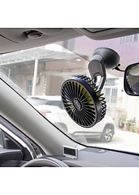 Quạt Đôi, Quạt Mini 360 Độ Công Suất Lớn, Để Trong Ô Tô, Để Bàn Làm Việc Siêu Tiện Ích