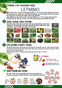 Thuốc nhuộm tóc LETMIMO phủ bạc tại nhà 22 loại thảo mộc Nâu Đen_2N, Hộp 5 Gói + Quà tặng 1 khăn gội bestke 83*33cm