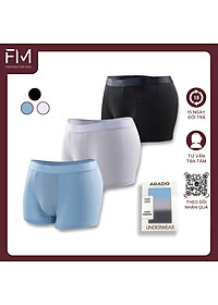 Combo 3 quần lót boxer trơn, chất thun mềm mịn thấm hút mồ hôi tốt, co giãn tốt,  - FORMEN SHOP - FMQS018