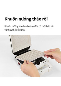 Máy kẹp nướng bánh LocknLock EJB126IVY (600W) - Hàng Chính Hãng