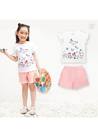 Đồ Bộ Bé Gái Size Đại Bigfox Miss Meow Mùa Hè Kiểu Hàn Quốc Vải Cotton Mềm Mại In Pletty Girl Dễ Thương Size 3-11 Tuổi 30kg 40kg