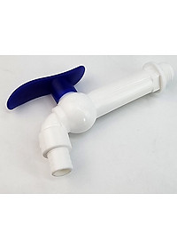 Bộ 3 vòi hồ tay xanh nhựa PP, thân dài, ren 21-27mm Eurolife EL-VHX2127-D (Trắng xanh) (3 cái)