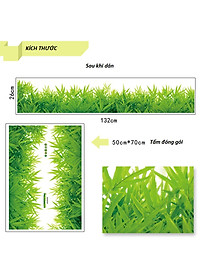 Decal dán chân tường Cỏ xanh 2 AmyShop DKN039 - 2 bộ (26 x 265 cm)