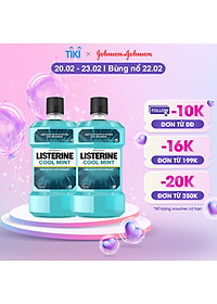 Bộ Đôi Nước Súc Miệng Hương Bạc Hà Listerine Cool Mint (750ml/ Chai) – 8850007800071