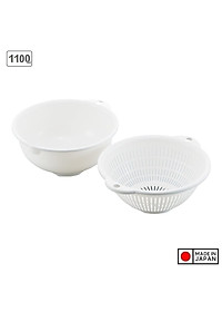 Bộ rổ chậu tròn Sanada Seiko, nhựa PP cao cấp bền đẹp và an toàn, cho thời gian sử dụng lâu dài - nội địa Nhật Bản