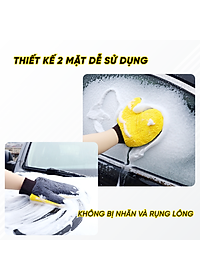 Găng Tay Rửa Xe 2 Mặt Sợi Vải Siêu Mịn, Không Gây Trầy Xước Bề Mặt Sơn | Găng Tay Rửa Xe 2 Mặt Giúp Rửa Xe Nhanh Chóng, Tạo Bọt Tốt, Tránh Trầy Xước Bề Mặt Sơn