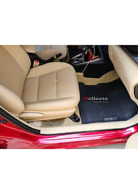 Thảm lót sàn cao su xe Toyota Vios 2014- 2022 (Mẫu Nissin tổ ong CHỮ TRẮNG)