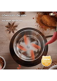 Máy Xay Cà Phê, Máy Xay Hạt Thực Phẩm Khô Đa Năng BEAR MDJ – A02G3 Chế Độ Xay Cực Êm Dung Tích 200 ML Công Suất 200 W- Hàng Chính Hãng