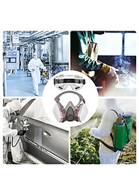 Trọn Bộ Mặt Nạ Chống Độc 3M 6200 Kèm Kính (Phun Thuốc Trừ Sâu, Phun Sơn, Chống Khói Bụi Mịn Và Hóa Chất)