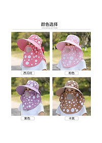 Nón Đội Chống Nắng Có Khẩu Trang Nhiều Màu