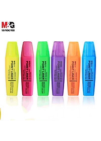 Bút dạ quang highlight M&G-màu xanh dương/xanh lá/vàng chanh/hồng/cam/tím-AHM21572B1-MG2150E-1 cây