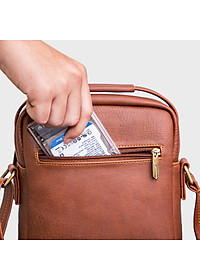 Túi Trita ( Thời trang nam phối ngăn - Túi đeo chéo da RTN3 )