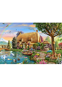 Tranh Xếp Hình Random Cut 750 Mảnh Minh Châu – Spring Cottage (40x60cm)