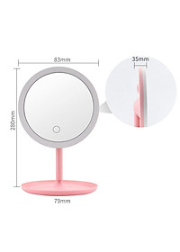 Gương Trang Điểm Cảm Ứng Để Bàn Có Đèn Led - Chính Hãng