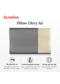 Gối cao su thiên nhiên Kymdan Pillow Glory Air 60 x 38 x 8,5 - 5,5 - 8 cm