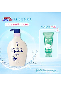 Sữa tắm dưỡng ẩm hương hoa dịu ngọt Senka Perfect Bubble for Body Sweet Floral 500ml