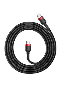 Cáp sạc nhanh 5A/100W Baseus Cafule kết nối Type-C sang Type-C dây tròn siêu bền dài 200CM dành cho Android - Hàng chính hãng