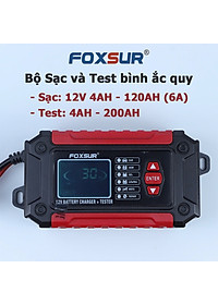 Hàng Nhật: Bộ Sạc Và Test Bình Ắc Quy Thông Minh 2IN1 FOXSUR 12V Công Nghệ Hiện Đại
