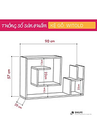 Kệ gỗ trang trí trưng bày hiện đại SMLIFE Witold