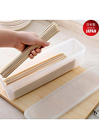 Hộp nhựa đựng & bảo quản đũa thìa, mỳ ống Sanada Seiko 1.3L nắp kín - nội địa Nhật Bản