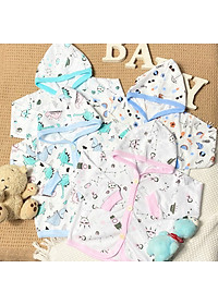 (5-13kg) ÁO KHOÁC NÓN CÀI NÚT CHO BÉ - HOẠ TIẾT GIAO NGẪU NHIÊN - MIATOP