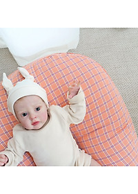 Gối chống trào ngược cho bé Rototo Bebe cao cấp nhập khẩu Hàn Quốc khắc phục tình trạng trào ngược dạ dày trẻ sơ sinh hiệu quả - Loại Cotton cao cấp mềm mại, thấm hút mồ hôi tốt 