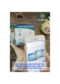 Khẩu trang y tế CAEMEDI 3 lớp trắng cao cấp, kháng khuẩn, lọc bụi bẩn đạt chuẩn BFE, FDA xuất khẩu Châu Âu - Hộp 50 cái