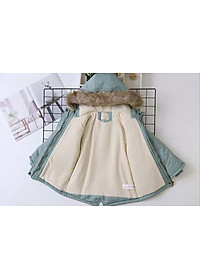 Áo khoác Parka lót lông cừu bé gái 4-14 tuổi