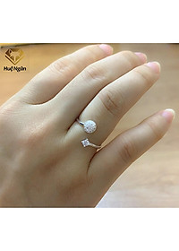 Nhẫn bạc Ý 925 Huệ Ngân cầu Qủa Cầu RR1284