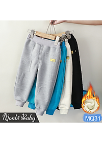 Quần nỉ lót lông thời trang trẻ em, chất dày dặn lông lót mịn ấm, phong cách đẹp dễ mặc dễ phối đồ, hàng QCCC xịn | MQ31