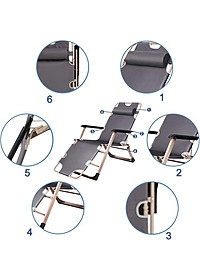 Ghế xếp thư giãn, Khung sắt cao cấp, Ghế xếp nằm ngủ trưa gấp gọn tiện lợi New Beginning