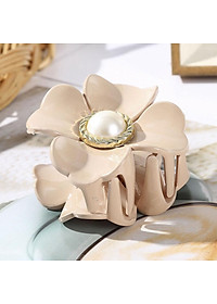 Kẹp Tóc Càng Cua Hoa Trà Hàn Quốc Cao Cấp