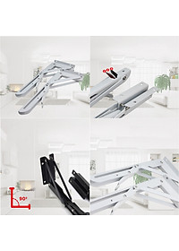 Bộ Giá Đỡ Ke Bàn Gấp Treo Tường KUNBE, Bản Lề Gập Thông Minh Tiết Kiệm Không Gian, Chịu Tải Tốt